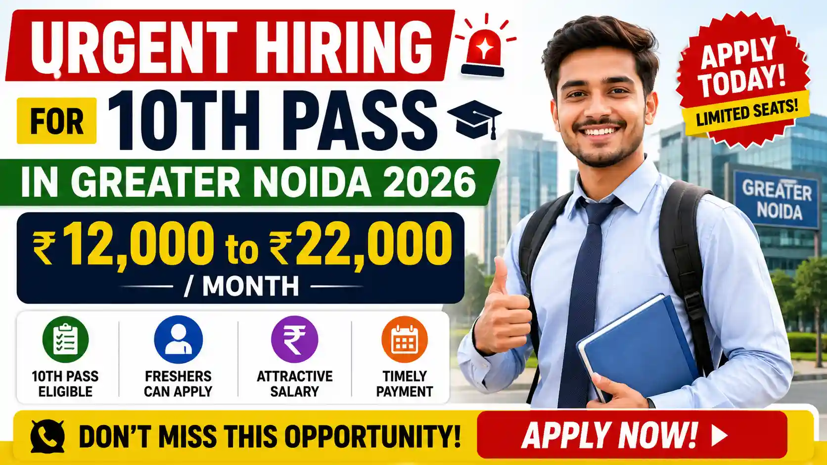 10th Pass in Greater Noida 2026